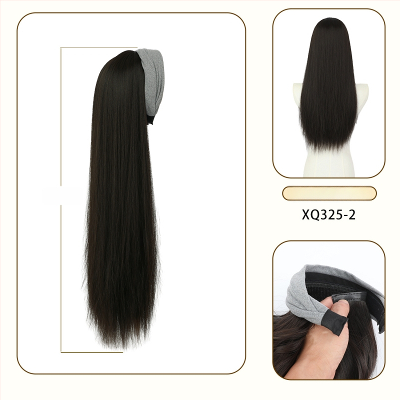 Fejpántos paróka – hosszú göndör haj, frufru egyenes vagy ferde; hőálló rostok; festhető és perm-kezelhető