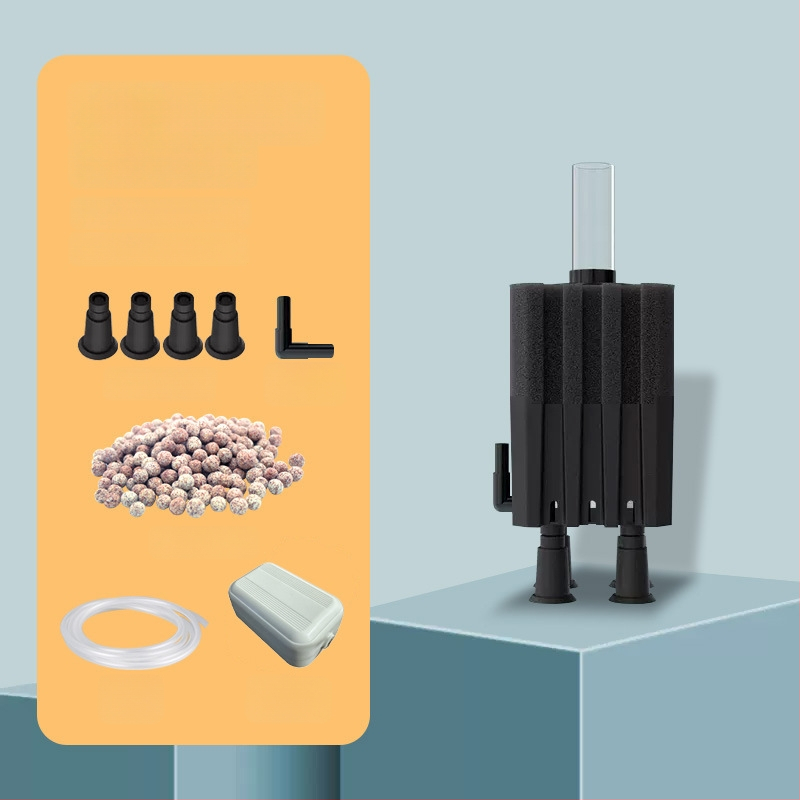 Okysličovacia pumpa pre akvárium s integrovaným filtrom, z plastu, vhodná pre sladkovodné aj morské ryby