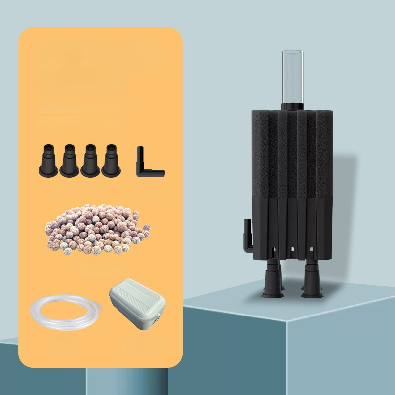 Okysličovacia pumpa pre akvárium s integrovaným filtrom, z plastu, vhodná pre sladkovodné aj morské ryby