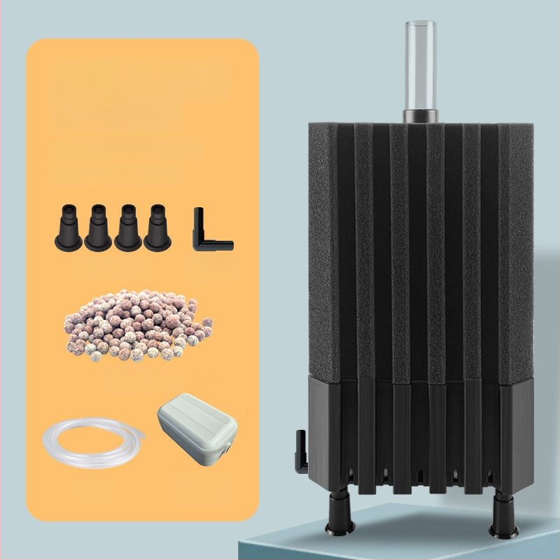 Okysličovacia pumpa pre akvárium s integrovaným filtrom, z plastu, vhodná pre sladkovodné aj morské ryby