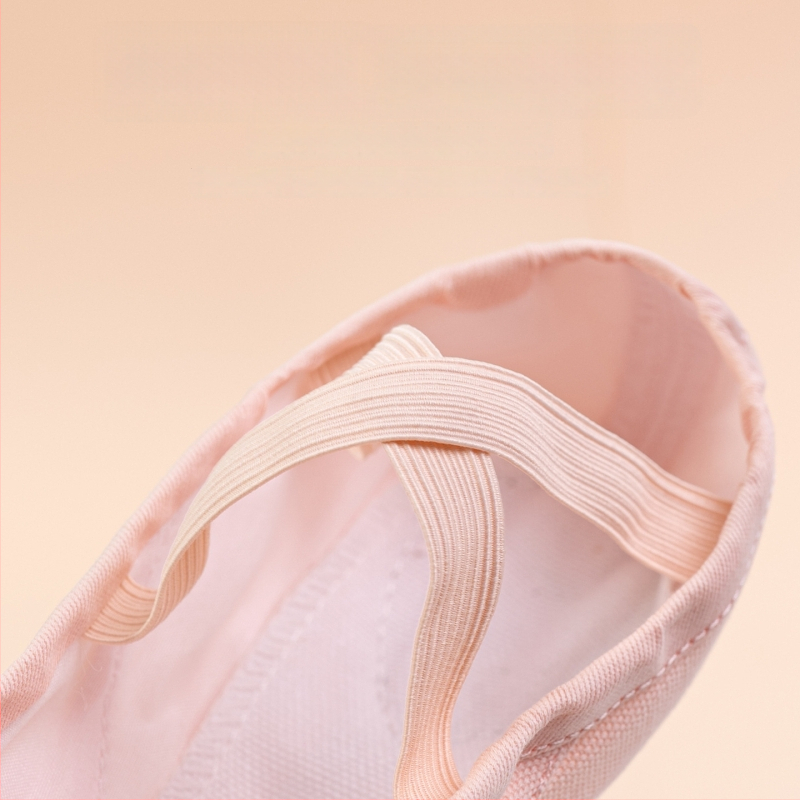 Παιδικά παπούτσια χορού – Καμβά στην επάνω επιφάνεια, Δερμάτινη σόλα, για Μπαλέτο, Μοντέρνο και Τετράγωνο Χορό