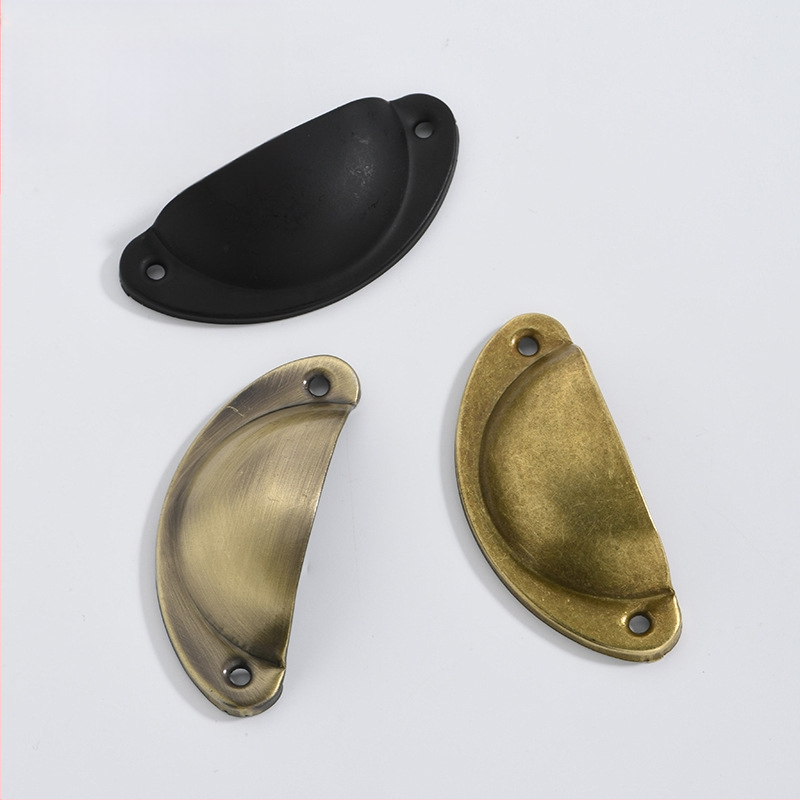 Железна антична дръжка за чекмедже с формата на черупка, Jingmao 001, леене под налягане, стил Нов китайски