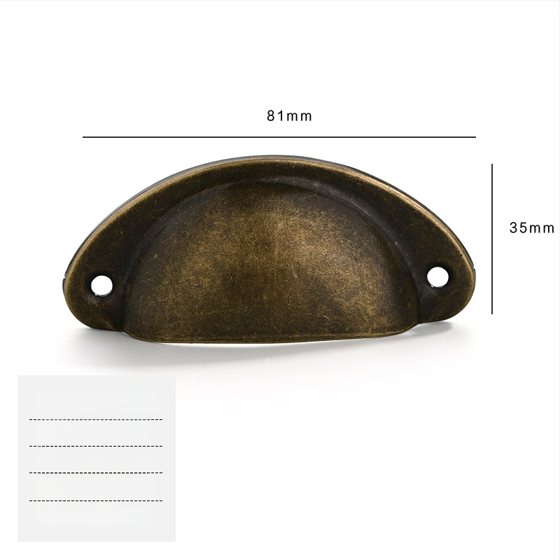 Железна антична дръжка за чекмедже с формата на черупка, Jingmao 001, леене под налягане, стил Нов китайски