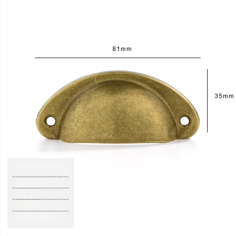 Железна антична дръжка за чекмедже с формата на черупка, Jingmao 001, леене под налягане, стил Нов китайски