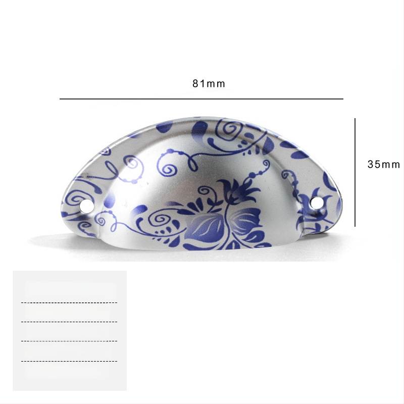 Железна антична дръжка за чекмедже с формата на черупка, Jingmao 001, леене под налягане, стил Нов китайски