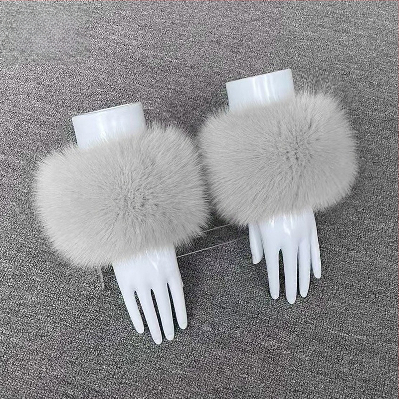 Unisex μανσέτες καρπού από συνθετική γούνα, κορεατικό στυλ, για χειμώνα/φθινοπώρο, μάρκα Yimo