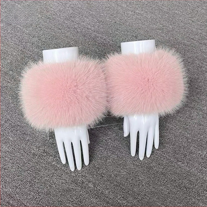 Unisex μανσέτες καρπού από συνθετική γούνα, κορεατικό στυλ, για χειμώνα/φθινοπώρο, μάρκα Yimo