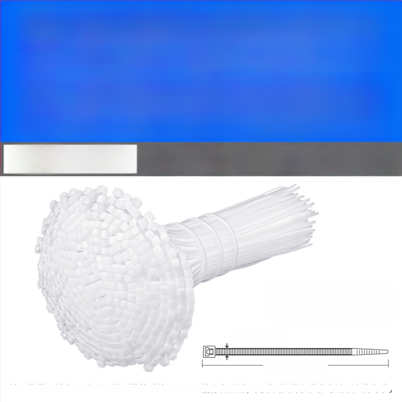 Legător auto-blocant din nylon - PA66, lățime 2,5 mm, pentru șantier, rezistent la frig