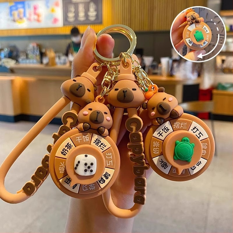 Ключодържател капибара плюшен в карикатурен стил — марка Friendly, код HQ, материал плюш