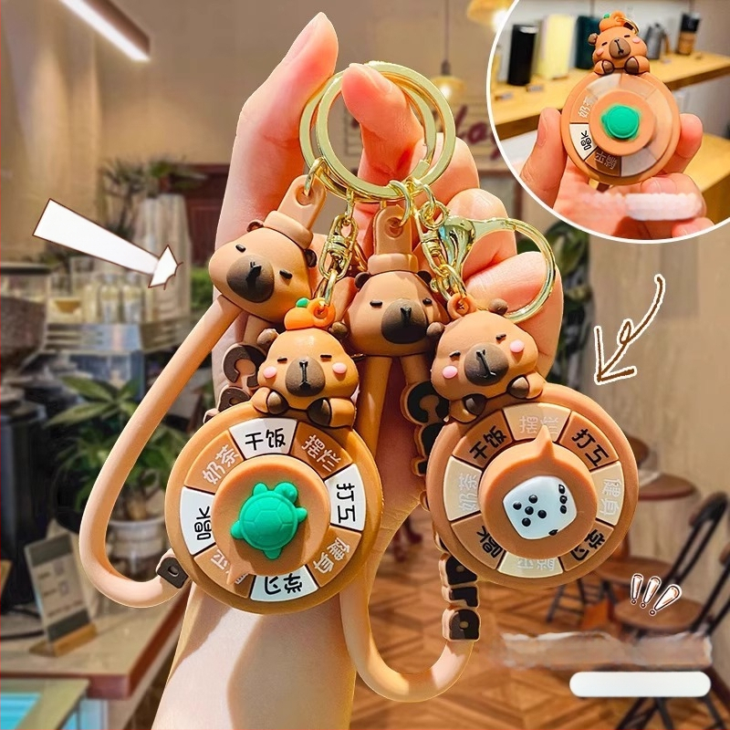 Ключодържател капибара плюшен в карикатурен стил — марка Friendly, код HQ, материал плюш