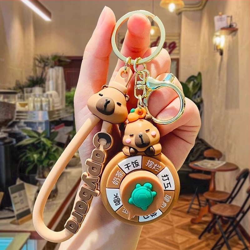 Ключодържател капибара плюшен в карикатурен стил — марка Friendly, код HQ, материал плюш