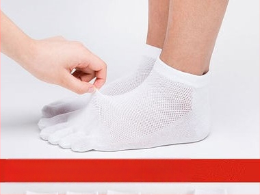 Мъжки чорапи за пръсти, невидими, дишащ памук, едноцветни, къс глезен, абсорбират изпотяването