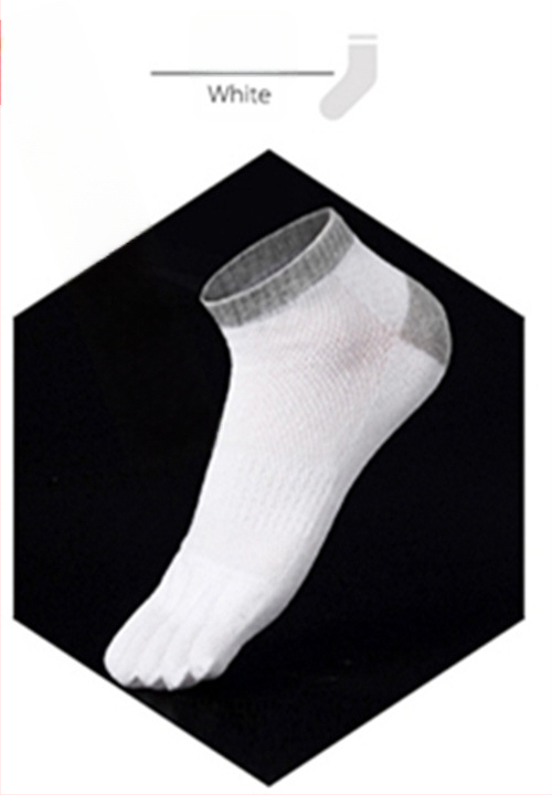 Мъжки чорапи за пръсти, невидими, дишащ памук, едноцветни, къс глезен, абсорбират изпотяването