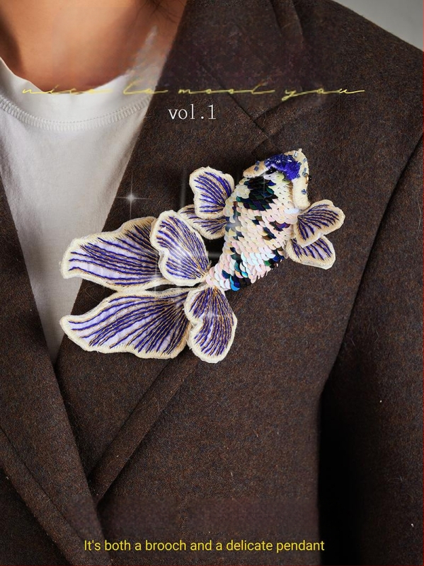 Неръждаем стомана ключодържател-подвеска – DIY комплект за бродерия в японски/корейски стил