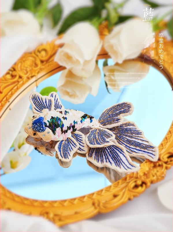 Неръждаем стомана ключодържател-подвеска – DIY комплект за бродерия в японски/корейски стил