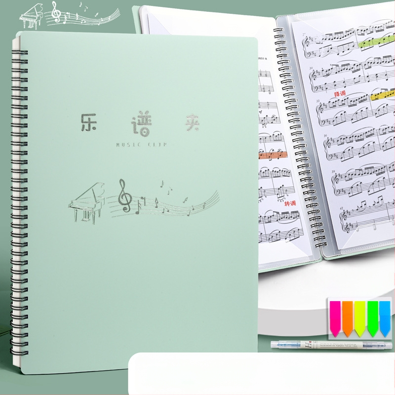 A4 partitúra kötő, PP anyag, lazán fűzhető partitúrákhoz