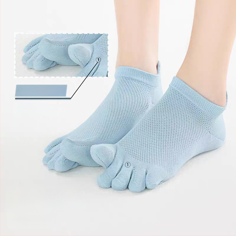 Дамски чорапи с пет пръста от чист памук, антибактериални, абсорбират изпотяване, против миризма