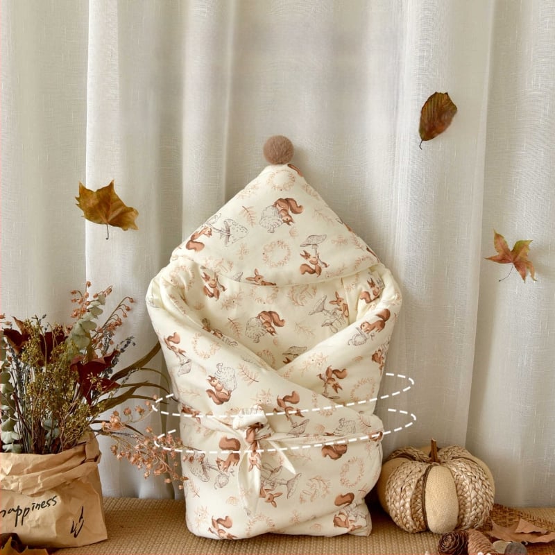 Novorodenecká zimná deka s čistou bavlnou, výplň polyestera a bavlna, 0.55-1.0 kg, s odnímateľnou vnútornou bavlnennou vrstvou