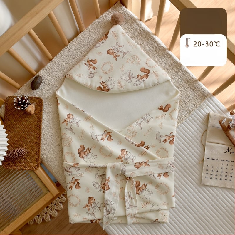 Novorodenecká zimná deka s čistou bavlnou, výplň polyestera a bavlna, 0.55-1.0 kg, s odnímateľnou vnútornou bavlnennou vrstvou