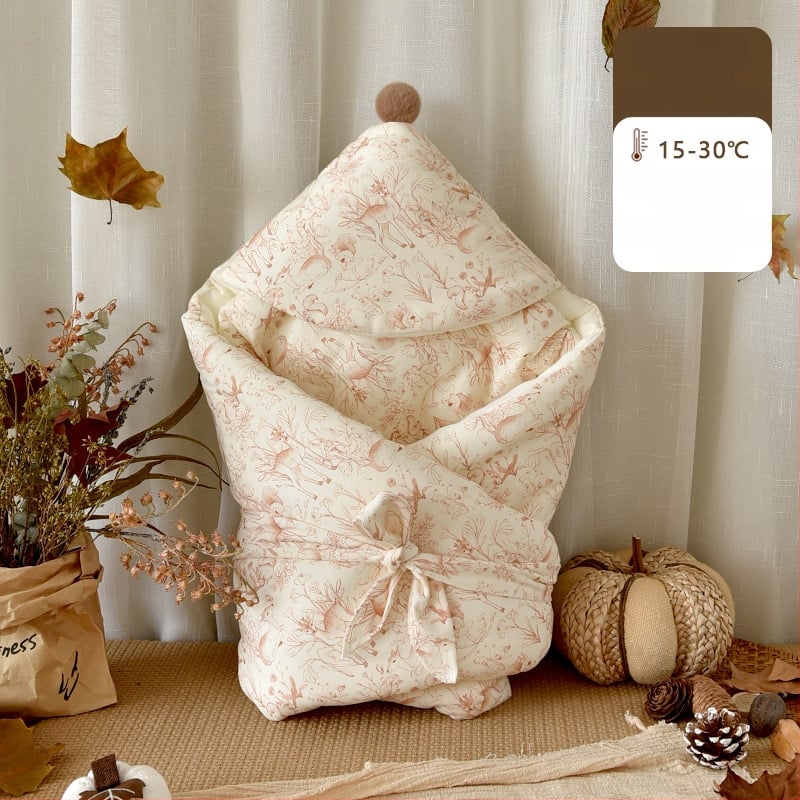 Novorodenecká zimná deka s čistou bavlnou, výplň polyestera a bavlna, 0.55-1.0 kg, s odnímateľnou vnútornou bavlnennou vrstvou