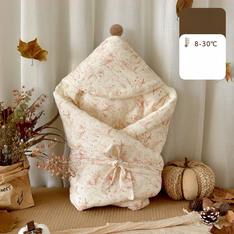 Novorodenecká zimná deka s čistou bavlnou, výplň polyestera a bavlna, 0.55-1.0 kg, s odnímateľnou vnútornou bavlnennou vrstvou