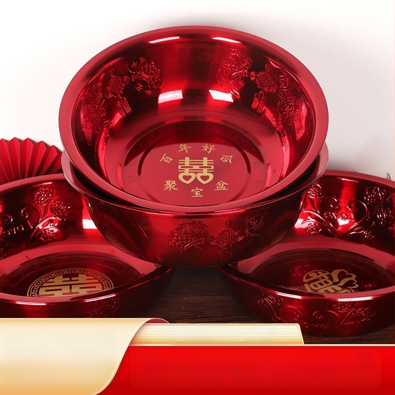 Chuan Ge Rozsdamentes acél arcmosó tálak, pár, esküvői ünnepségre