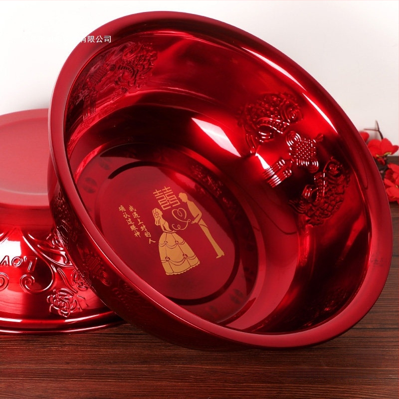 Chuan Ge Rozsdamentes acél arcmosó tálak, pár, esküvői ünnepségre