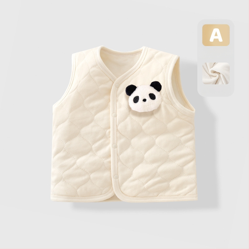 Παιδικό γιλέκο, ύφασμα 95% βαμβάκι, απλός σχεδιασμός, για ηλικίες 1–3 ετών, Άνοιξη 2025.