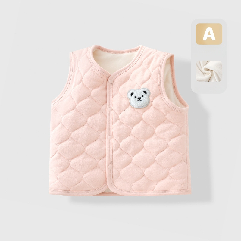 Παιδικό γιλέκο, ύφασμα 95% βαμβάκι, απλός σχεδιασμός, για ηλικίες 1–3 ετών, Άνοιξη 2025.