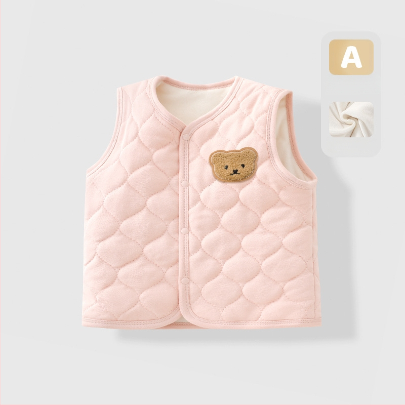 Παιδικό γιλέκο, ύφασμα 95% βαμβάκι, απλός σχεδιασμός, για ηλικίες 1–3 ετών, Άνοιξη 2025.