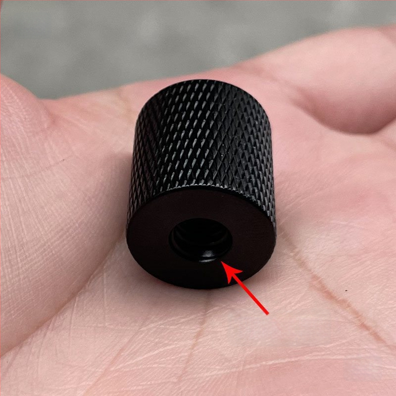 Δέτης τηλεφώνου με 17 mm σφαίρα και βάση 1/4-inch για γιμπάλ — προσαρμογέας τροχού