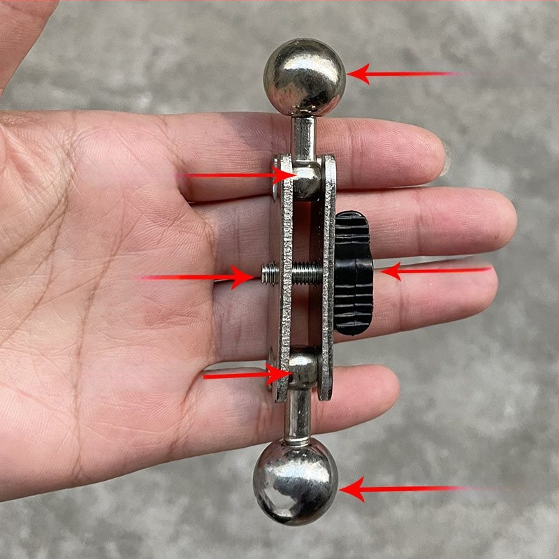 Δέτης τηλεφώνου με 17 mm σφαίρα και βάση 1/4-inch για γιμπάλ — προσαρμογέας τροχού