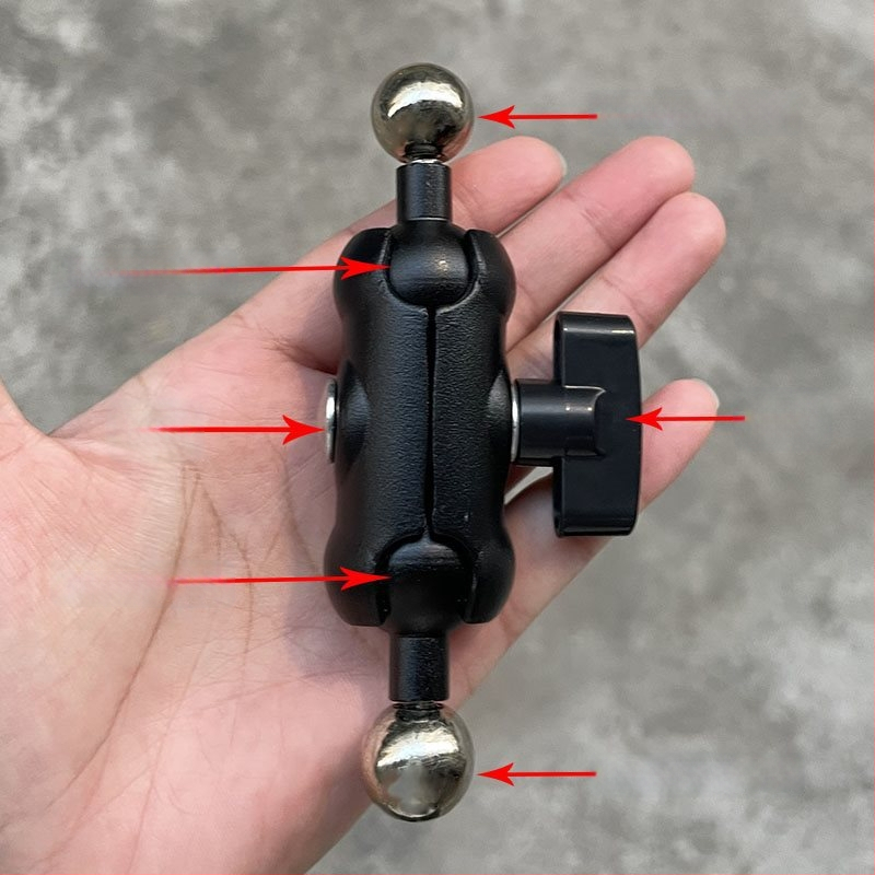 Δέτης τηλεφώνου με 17 mm σφαίρα και βάση 1/4-inch για γιμπάλ — προσαρμογέας τροχού