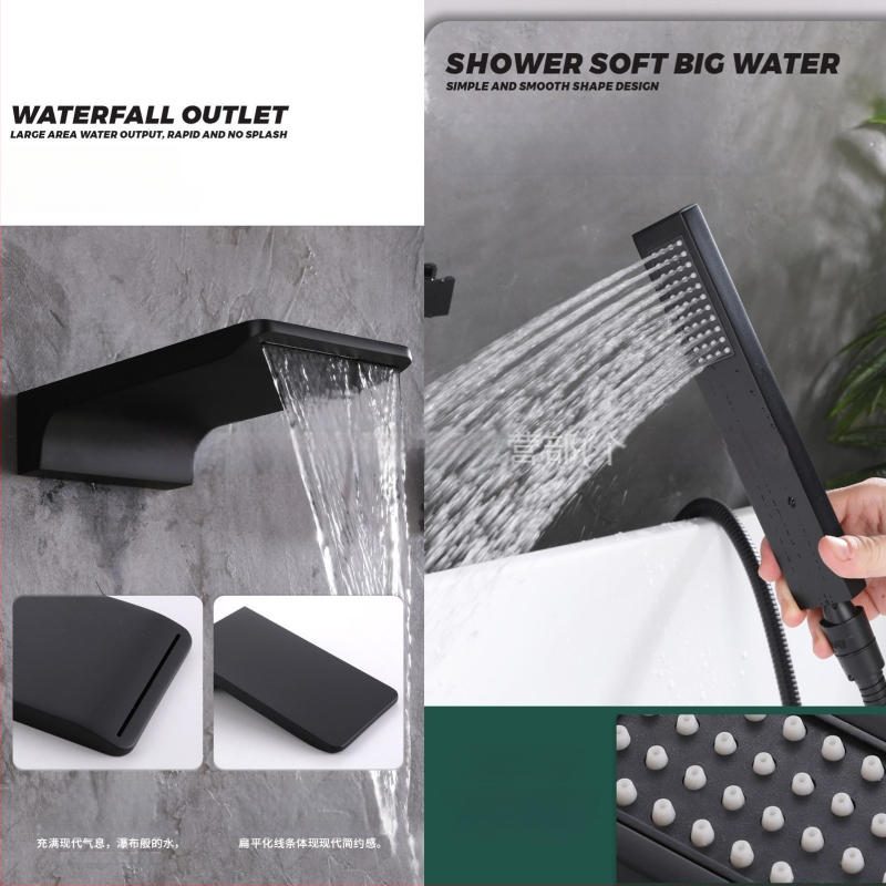 Kalin Kl-07 βρύση μπάνιου για μπανιέρα, κράμα χαλκού, κεραμικός δίσκος, είσοδος/έξοδος 1/2 in, 0-90°C, μοντέρνο μινιμαλιστικό στυλ, λαβή ανύψωσης