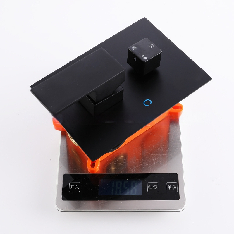 Kalin Kl-07 βρύση μπάνιου για μπανιέρα, κράμα χαλκού, κεραμικός δίσκος, είσοδος/έξοδος 1/2 in, 0-90°C, μοντέρνο μινιμαλιστικό στυλ, λαβή ανύψωσης