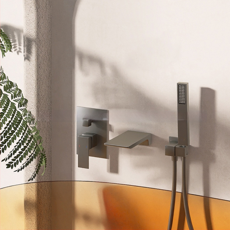 Kalin Kl-07 βρύση μπάνιου για μπανιέρα, κράμα χαλκού, κεραμικός δίσκος, είσοδος/έξοδος 1/2 in, 0-90°C, μοντέρνο μινιμαλιστικό στυλ, λαβή ανύψωσης