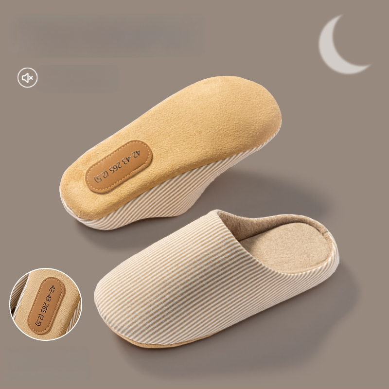 Papuci de interior pentru bărbați din nubuk, cu talpă antiderapantă, slip-on, model de iarnă 2025.