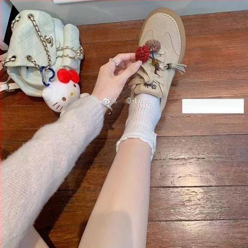 Γυναικεία αθλητικά παπούτσια με κορδόνια, επάνω μέρος nubuk από δέρμα βοοειδών, καθημερινή χρήση (χαμηλό προφίλ, καουτσούκ σόλα, ανθεκτικά στη φθορά)