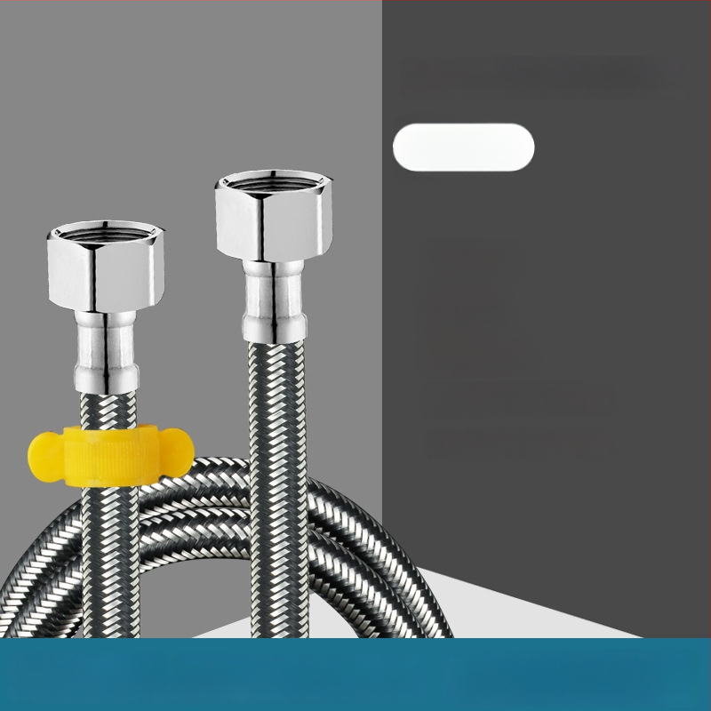 Ανοξείδωτος πλεγμένος σωλήνας εισόδου νερού με σύνδεση με βίδες — 0–90°C, 1.0 MPa, κατάλληλος για τουαλέτες και θερμαντήρες νερού