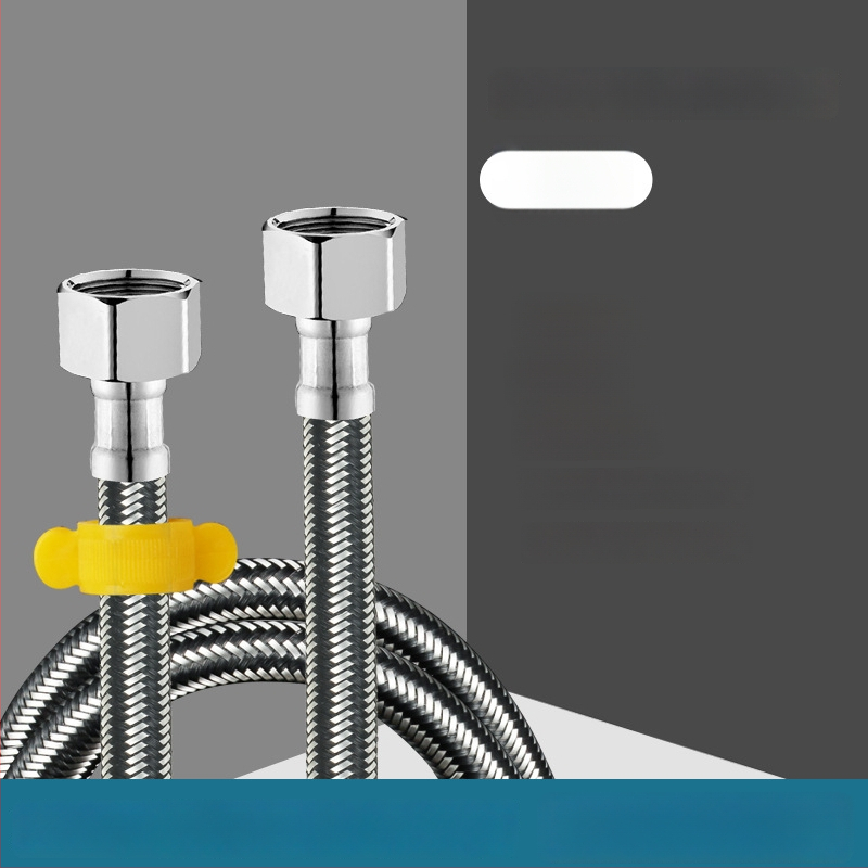 Ανοξείδωτος πλεγμένος σωλήνας εισόδου νερού με σύνδεση με βίδες — 0–90°C, 1.0 MPa, κατάλληλος για τουαλέτες και θερμαντήρες νερού