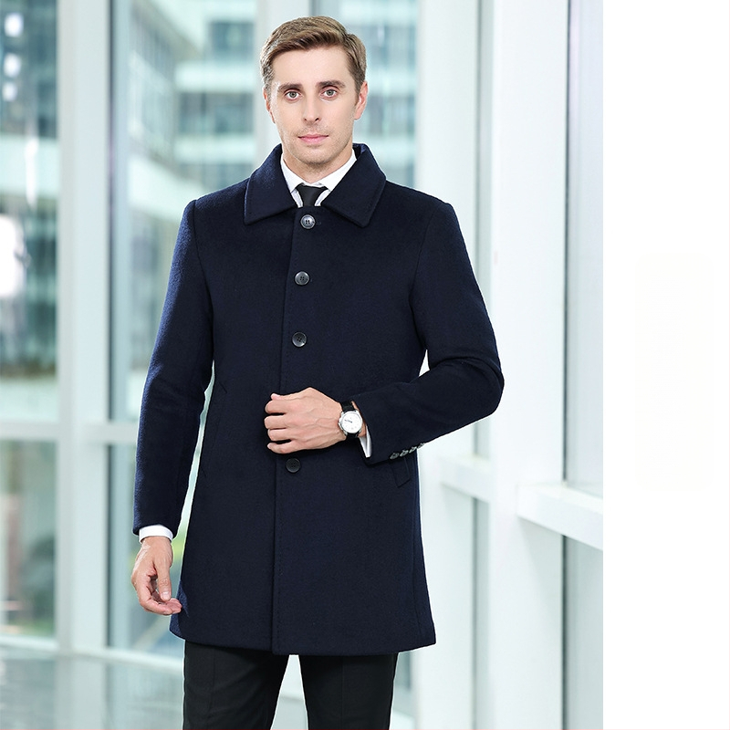 Női középhosszú gyapjú kabát, vast, dupla gombolású, öltöny gallérral, szűk fazon, hosszú ujjak