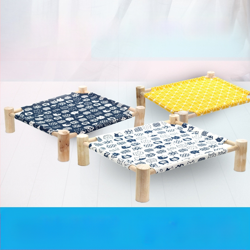 Дървено гнездо за домашни любимци – четирисезонно легло за котки и кучета, свалящо се и миещо се