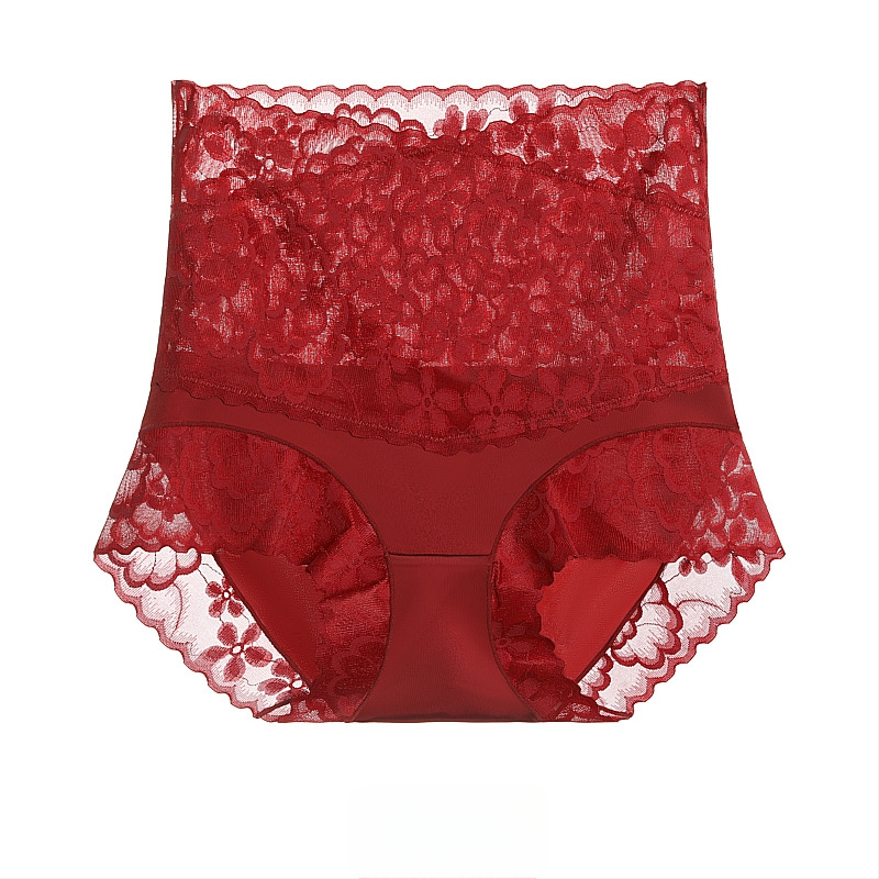 Δαντελένια εσώρουχα με ψηλή μέση, διαπνέοντα, στήριξη κοιλιάς, καβάλο από μετάξι Mulberry