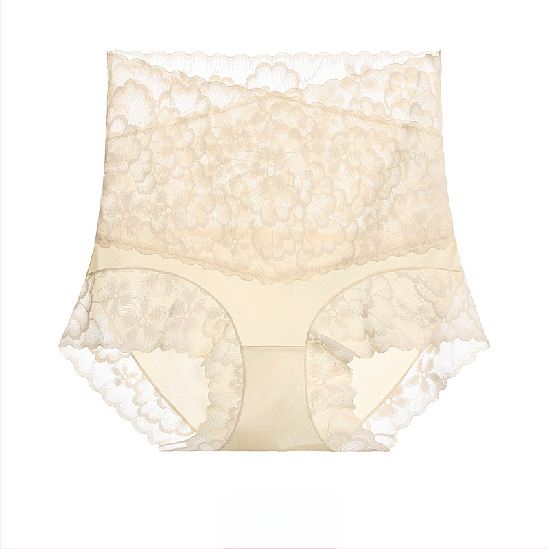 Δαντελένια εσώρουχα με ψηλή μέση, διαπνέοντα, στήριξη κοιλιάς, καβάλο από μετάξι Mulberry