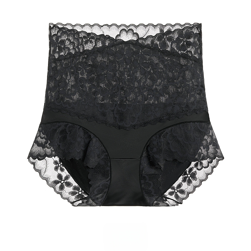 Δαντελένια εσώρουχα με ψηλή μέση, διαπνέοντα, στήριξη κοιλιάς, καβάλο από μετάξι Mulberry