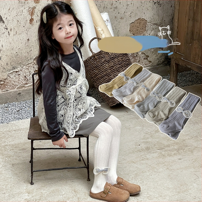 Κοριτσίστικα καλσόν φθινοπωρινά/χειμερινά, βαμβάκι, με πλήρες πόδι, υψηλή μέση, κορεατική έκδοση, ηλικίες 3–8 ετών