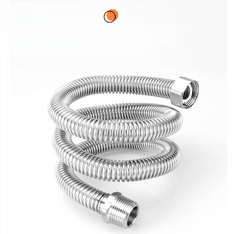 304 ανοξείδωτος εύκαμπτος σωλήνας εισόδου με εσωτερικές και εξωτερικές βίδες για παροχή νερού σε θερμοσίφωνα και WC; 1,6 MPa πίεση, 100°C μέγ. θερμοκρασία