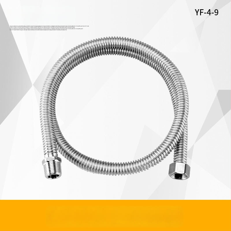 304 ανοξείδωτος εύκαμπτος σωλήνας εισόδου με εσωτερικές και εξωτερικές βίδες για παροχή νερού σε θερμοσίφωνα και WC; 1,6 MPa πίεση, 100°C μέγ. θερμοκρασία