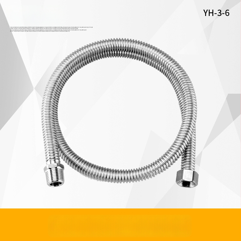 304 ανοξείδωτος εύκαμπτος σωλήνας εισόδου με εσωτερικές και εξωτερικές βίδες για παροχή νερού σε θερμοσίφωνα και WC; 1,6 MPa πίεση, 100°C μέγ. θερμοκρασία