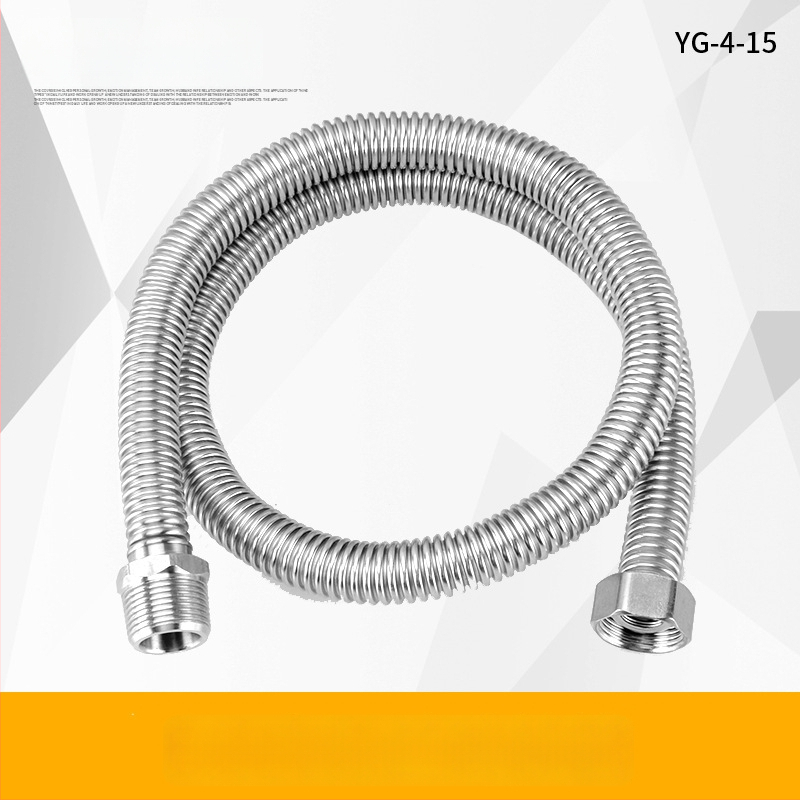 304 ανοξείδωτος εύκαμπτος σωλήνας εισόδου με εσωτερικές και εξωτερικές βίδες για παροχή νερού σε θερμοσίφωνα και WC; 1,6 MPa πίεση, 100°C μέγ. θερμοκρασία